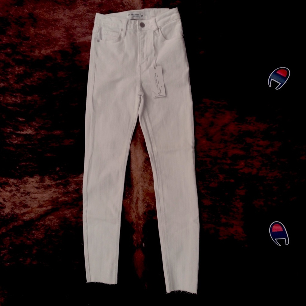 Brand new all white Black Denim pants